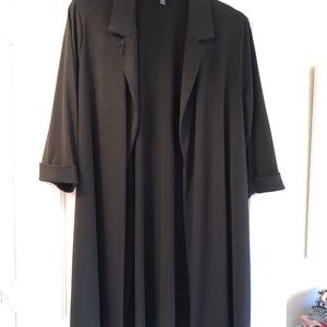 Lane Bryant long jacket in black